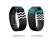MightySkins Protective Vinyl Skin Decal for Fitbit Charge Watch cover wrap sticker skins Teal Chevron