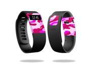 MightySkins Protective Vinyl Skin Decal for Fitbit Charge Watch cover wrap sticker skins Pink Camo
