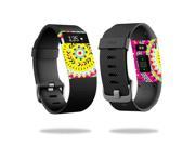 MightySkins Protective Vinyl Skin Decal for Fitbit Charge HR Watch cover wrap sticker skins Pink Aztec