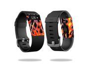 MightySkins Protective Vinyl Skin Decal for Fitbit Charge HR Watch cover wrap sticker skins Hot Flames