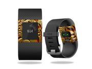 Skin Decal Wrap for Fitbit Surge cover skins sticker watch Mosaic Gold