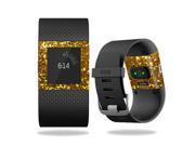 Skin Decal Wrap for Fitbit Surge cover skins sticker watch Gold Glitter