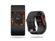 Skin Decal Wrap for Fitbit Surge cover skins sticker watch Wooden Floral