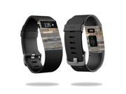 Skin Decal Wrap for Fitbit Charge HR cover skins sticker watch Gray Wood