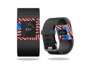 Skin Decal Wrap for Fitbit Surge cover skins sticker watch Flag Drips