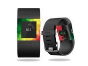 Skin Decal Wrap for Fitbit Surge cover skins sticker watch Rasta Rainbow