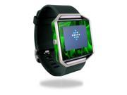 MightySkins Protective Vinyl Skin Decal for Fitbit Blaze cover wrap sticker skins Green Flames