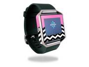 MightySkins Protective Vinyl Skin Decal for Fitbit Blaze cover wrap sticker skins Pink Chevron