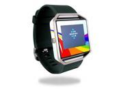 MightySkins Protective Vinyl Skin Decal for Fitbit Blaze cover wrap sticker skins Rainbow Flood