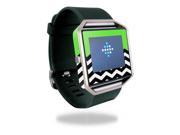 MightySkins Protective Vinyl Skin Decal for Fitbit Blaze cover wrap sticker skins Lime Chevron
