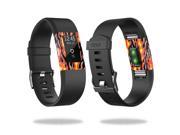 MightySkins Protective Vinyl Skin Decal for Fitbit Charge 2 wrap cover sticker skins Hot Flames