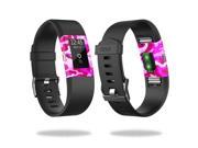 MightySkins Protective Vinyl Skin Decal for Fitbit Charge 2 wrap cover sticker skins Pink Camo