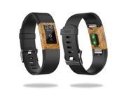 MightySkins Protective Vinyl Skin Decal for Fitbit Charge 2 wrap cover sticker skins Cork