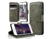 Ulak [luxury Matte Series] [stand Function] With Credit Card Slots Synthetic Leather Case Cover For Iphone 6 Plus / Iphone 6s Plus (5.5 Inch)- Dark Brown