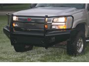 Fab Fours CH05 S1360 1 Black Steel; Front Ranch Bumper; 2 Stage Black Powder Coated; w Full Grill