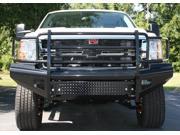 Fab Fours CH08 S2060 1 Black Steel; Front Ranch Bumper; 2 Stage Black Powder Coated; w Full Grill