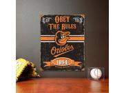 Baltimore Orioles Vintage Metal Sign