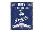 Los Angeles Dodgers LA Vintage Metal Sign