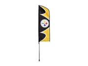 Party Animal Steelers Swooper Flags United States Pennsylvania 42 x 13 Durable Weather Resistant UV Resistant Lightweight Dye Sublimated Polyest