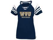 UPC 604200103846 product image for Women's Majestic Fitted West Virginia Mountaineers Jersey Tee | upcitemdb.com