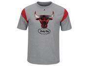 Heather Gray Hardwood Classics Chicago Bulls T-Shirt