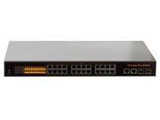 GW PoE Switch Design for Connect IP Camera Surveillance NVR 24x 100Mbps Downlink PoE Ethernet Ports 2x Gigabit Uplink Ethernet Ports and 1x Gigabit Fiber