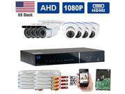 GW Security New AHD 8 Channel 1080P DVR Video Surveillance Camera System 8 1080P 2.1 Megapixel Outdoor Indoor Weatherproof IR Night Vision Bullet and Dome Secur