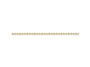 10k 2mm Handmade Diamond-Cut Rope Chain, Size 22