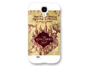 Onelee - Customized Personalized White Frosted Samsung Galaxy S4 Case, Harry Potter Samsung Galaxy S4 case, Harry Potter Hogwarts Marauders Map Samsung Galaxy S