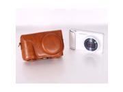 Brown PU Leather Camera Bag Case Cover for Samsung EK-GC100 EK-GC110 EK-GC120