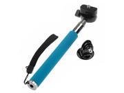 Apexel Extendable Handheld Aluminum Telescopic Monopod with Tripod Adapter for Gopro 1 2 3 3+ Blue