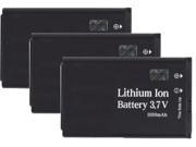 Battery for LG LGIP 530B 3 Pack Replacement Battery