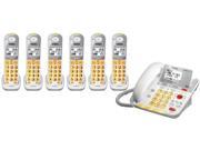 Uniden D3098 6 DECT 6.0 Amplified Corded Cordless Phone w 5 Extra Handsets