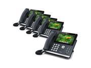 Yealink SIP T48G 5 pack Gigabit VoIp Phone with 7 Inch Touch Screen Panel
