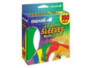 maxell T43744M Maxell CD 403 Multi Color CD DVD Sleeves