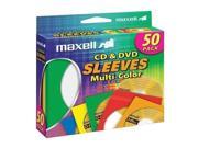 Maxell MXLCD401M Maxell CD 401 Multi color CD DVD Sleeves