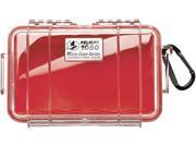 Pelican 40041r Pelican 1050 Micro Case Red with Clear Lid