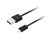 Macally MISYNCABLEL6B Macally MiSynCableL6 Extra Long Lightning Connector to USB Cable 6 Feet Data Cable Retail Packaging Black