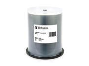 Verbatim VER95252S Verbatim 700 MB 52x 80 Minute White Inkjet Printable Recordable Disc CD R 100 Disc Spindle 95251