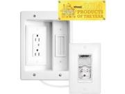 On Q Legrand HT2202 WH V1 On Q Legrand In Wall TV Power Kit 2 x Power Receptacles 125 V AC 15 A In wall