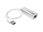 Tripp Lite U336 000 GB AL USB 3.0 SuperSpeed to Gigabit Ethernet NIC Network Adapter 10 100 1000 Plug and Play Aluminum