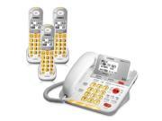 Uniden D3098 3 R DECT 6.0 Amplified Corded Cordless Phone w 2 Extra Handsets
