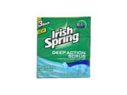 Clean Scrub Deodorant Soap by Irish Spring for Unisex 3 X 4 oz Soap