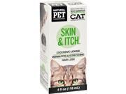 King Bio Homeopathic Natural Pet Cat Skin and Itch 4 oz Pet Supplements