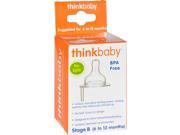 Thinkbaby Stage B Nipple with Vent 6 12 Months 2 Pack Bottles and Cups