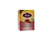 Yogi Tea Organic Digestive Support Probiotic Balance Cranberry Spice 16 Bags Case of 6 Wellness Teas
