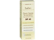 Babo Botanicals Sunscreen Daily Sheer SPF 40 1.7 oz Baby Skin and Sun