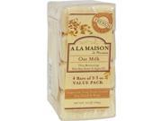 A La Maison Bar Soap Oat Milk Value 4 Pack Bar Soap