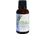 Via Nature Essential Oil - 100 Percent Pure - Rosemary - Single - 1 Fl Oz Essential Oils