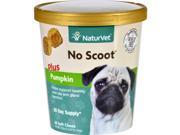 NaturVet No Scoot Plus Pumpkin Dogs Cup 60 Soft Chews Pet Supplements